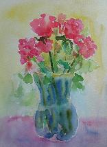 Watercolor Painting of Flowers - Artist Joan Winter